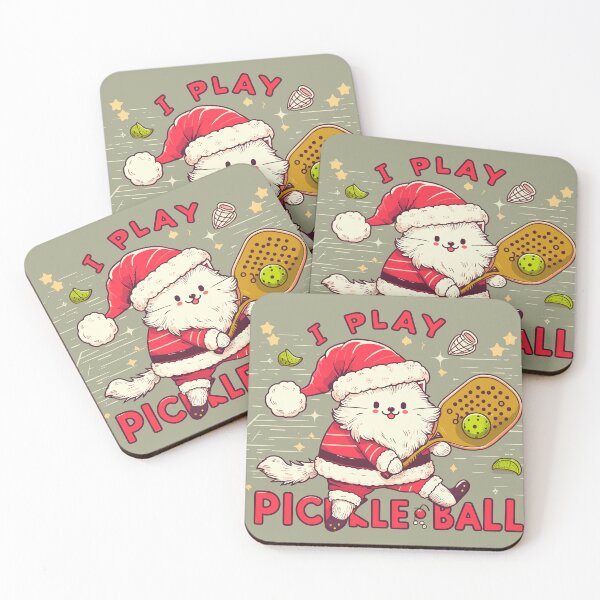 Item preview, Cute Santa Cat Loves and Plays Pickleball Christmas Gift designed and sold by 8fifty8.