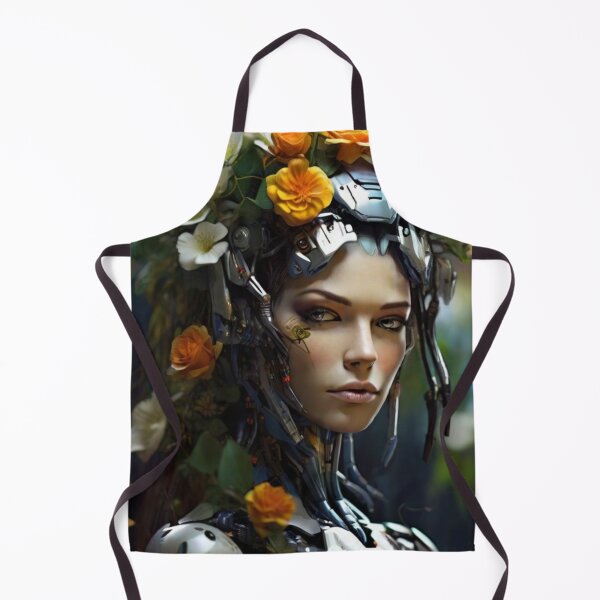 Item preview, Portrait of ecological robot woman designed and sold by jsebouvi.
