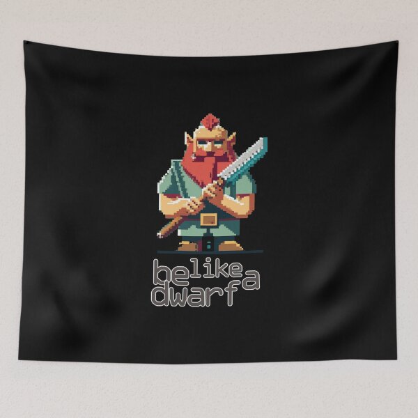 Item preview, Dwarf Pixel Art "Be like a Dwarf" designed and sold by kreafox.