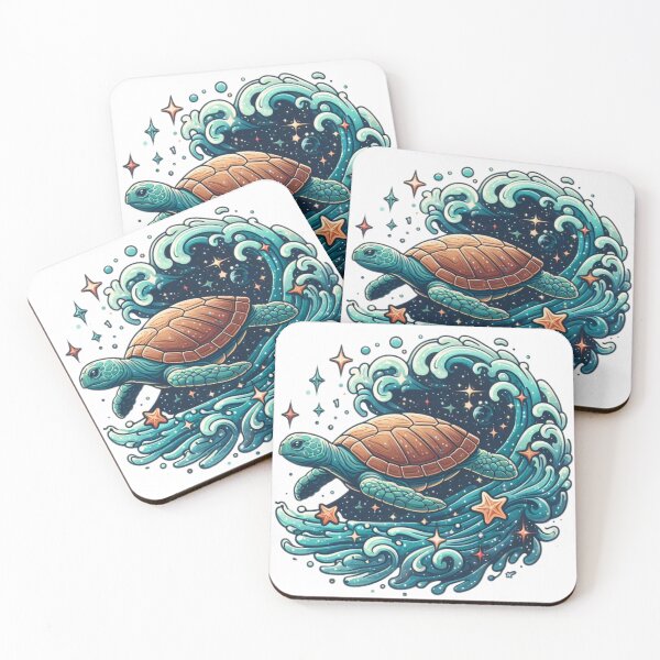 Item preview, Magical Turtle Riding waves designed and sold by FuzyFriendHaven.