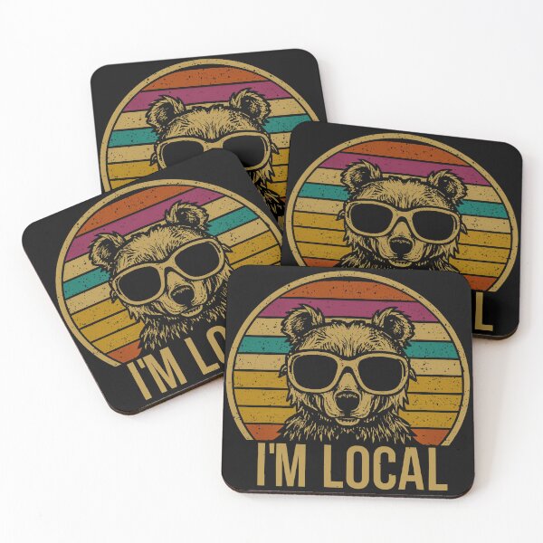 Item preview, RETRO BEAR I'M LOCAL  designed and sold by FEBRICAST.