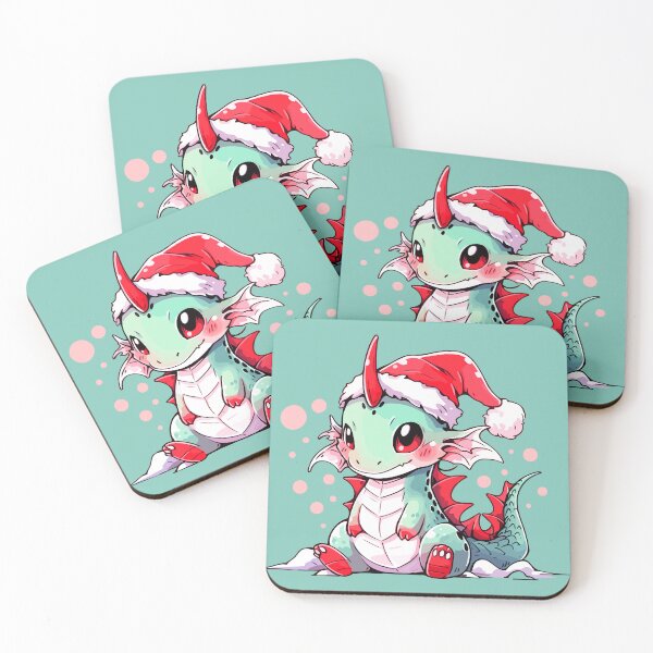 Item preview, cute christmas dragon in santa hat designed and sold by Niktarka.