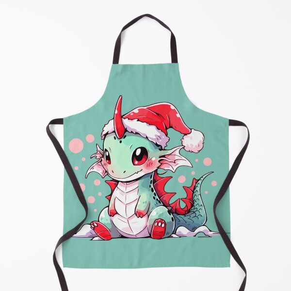 Item preview, cute christmas dragon in santa hat designed and sold by Niktarka.