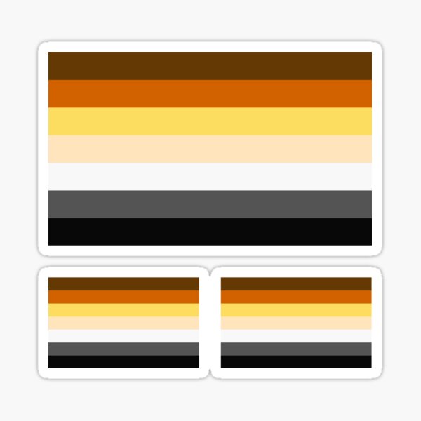 Seamless Repeating Gay Bear Pride Flag Pattern Sticker
