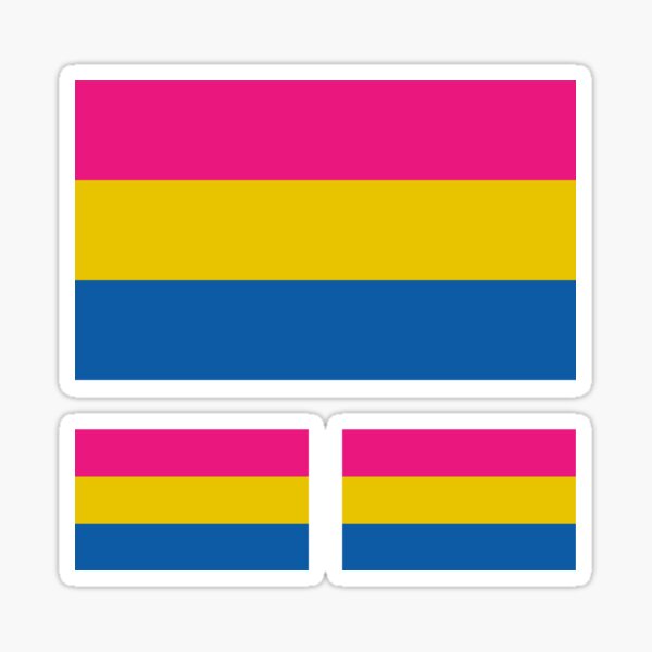 Seamless Repeating Pansexual Pride Flag Pattern Sticker