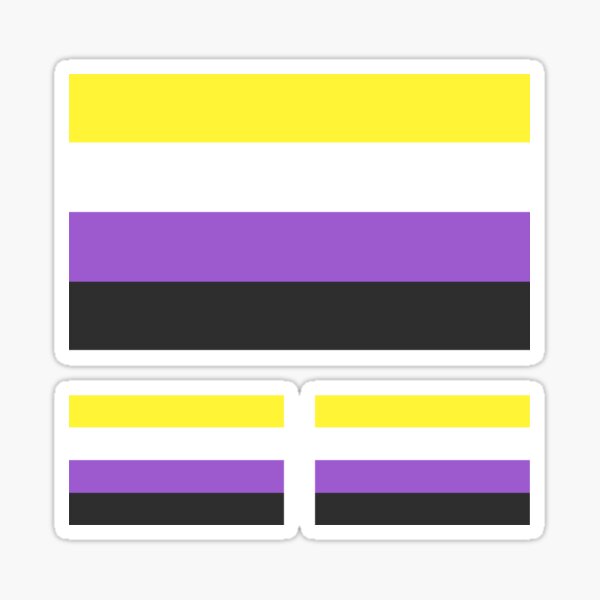 Seamless Repeating Non-Binary Pride Flag Pattern Sticker