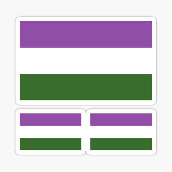 Seamless Repeating Genderqueer Pride Flag Pattern Sticker