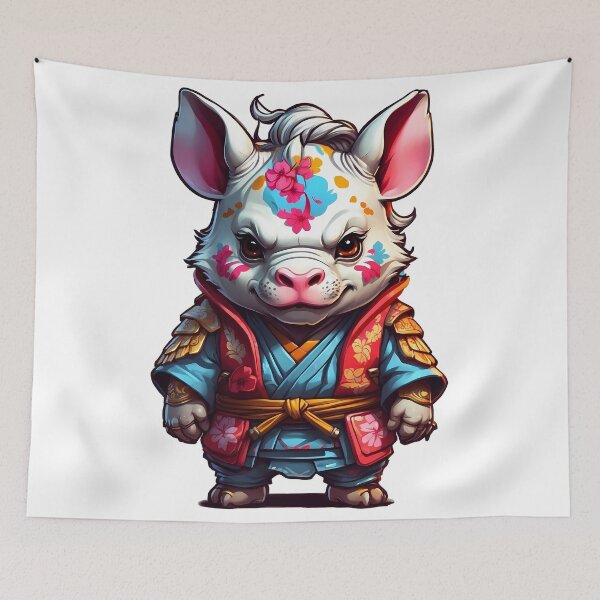 Item preview, Cute ninja rhino. designed and sold by wplamkung.