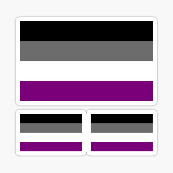 Seamless Repeating Asexual Pride Flag Pattern Sticker