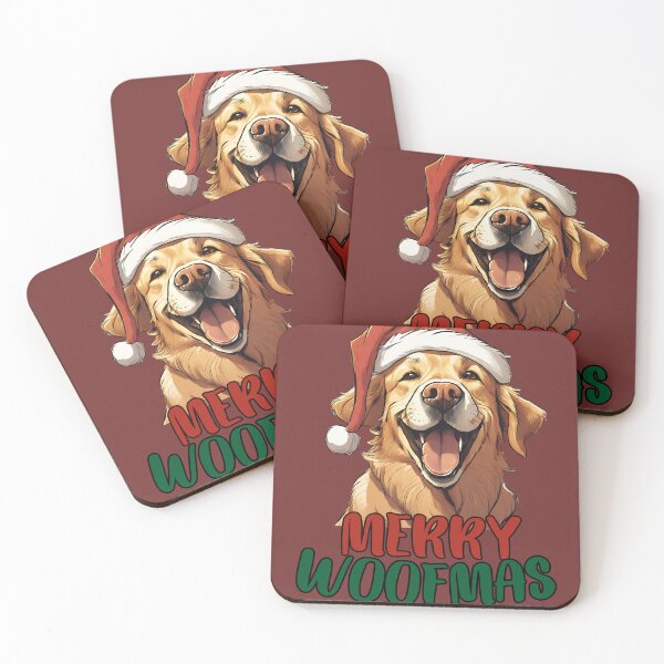 Item preview, Merry Woofmas Golden Retriver Dog  designed and sold by GoodyPaws.
