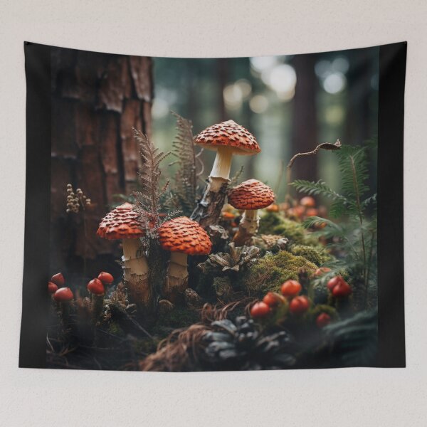 Item preview, Mushroom Winter Red mushroom Cottagecore Mushroom House Poison Mushroom Cookie Mushroom Hunting Mushroom Winter designed and sold by OliveAndSnow.