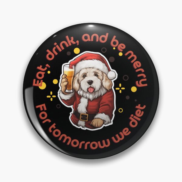 Item preview, Perro divertido bebiendo cerveza: come, bebe y sé feliz para el mañana que hacemos dieta - Arte humorístico para mascotas designed and sold by Blendfactor.