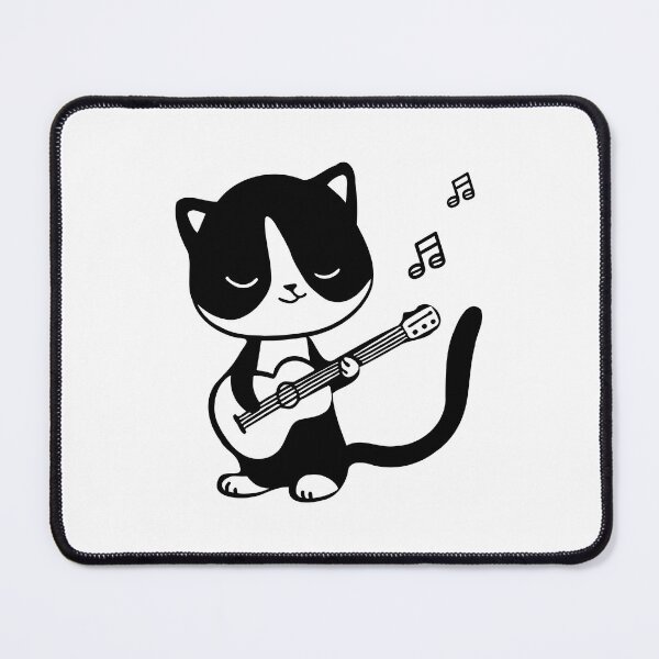 Item preview, Cat playing guitar classic designed and sold by HippoInkStudio.