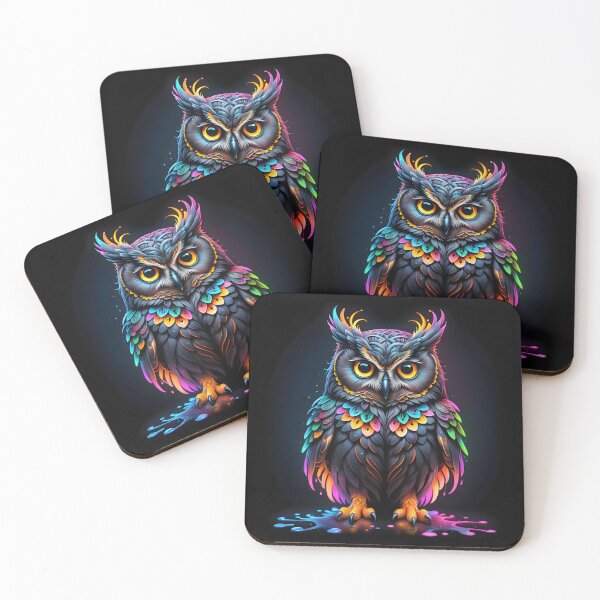 Item preview, art owl, color creative composition designed and sold by Niktarka.