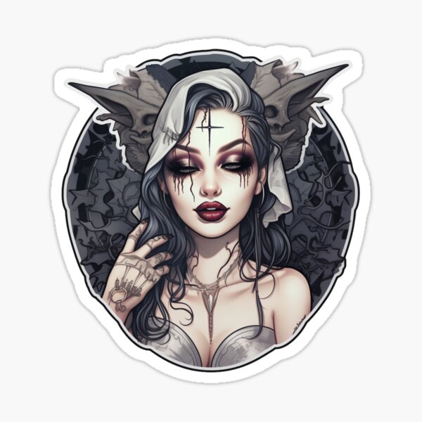 Item preview, Inked Girl Tattooed Cyberpunk designed and sold by Nightarcade.