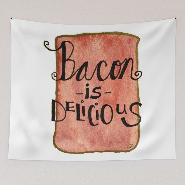Item preview, Bacon is Delicious - Hand-Lettered Design designed and sold by JillPillDesign.