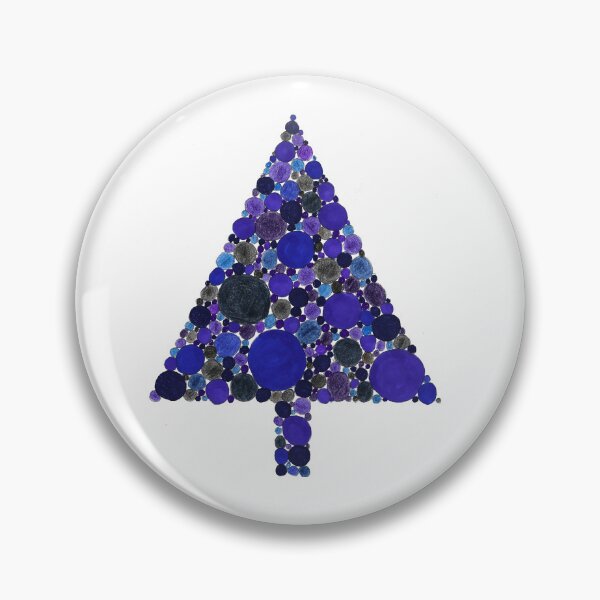 Item preview, Indigo bauble Christmas tree designed and sold by LCBCreations.