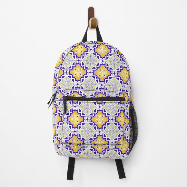 Item preview, Cute Yellow Blue Azulejo Portuguese Tile Vector Artwork 4 designed and sold by ilonitta.