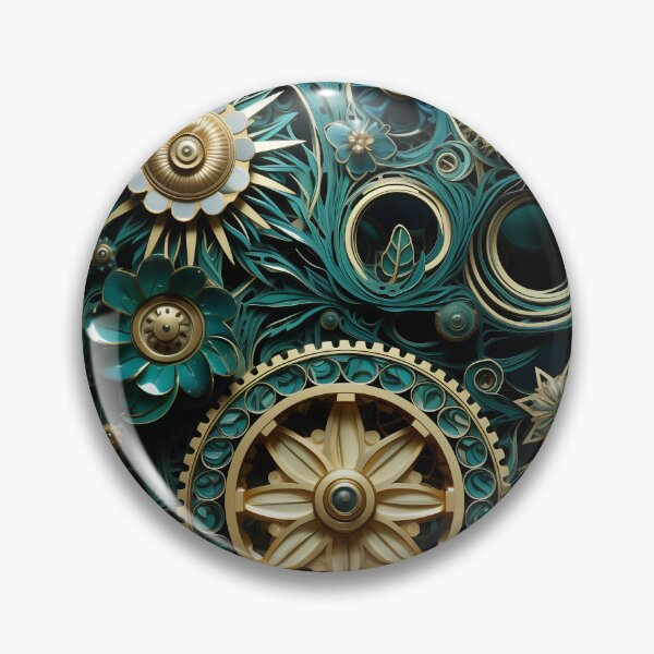 Item preview, Floral Steampunk Paperwork Cogwork Art Flowers designed and sold by Basti09.