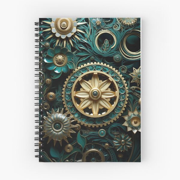 Item preview, Floral Steampunk Paperwork Cogwork Art Flowers designed and sold by Basti09.