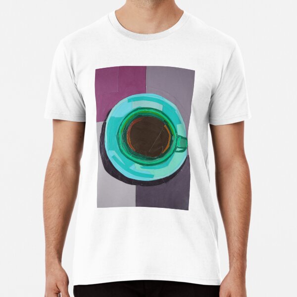 Green Coffee Cup from a Bird's Eye View Premium T-Shirt