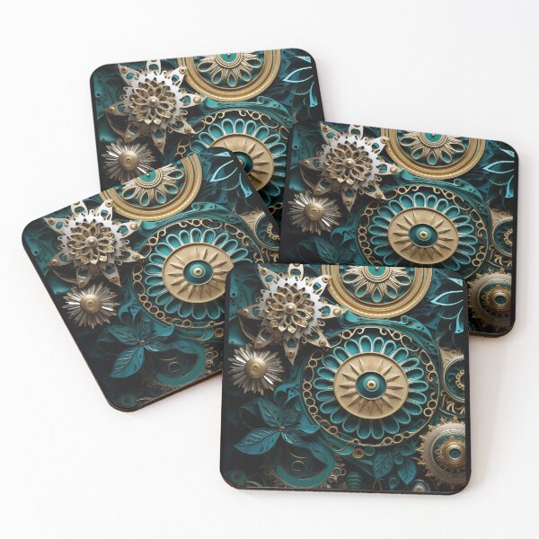 Item preview, Floral Steampunk Paperwork Cogwork Art Flowers designed and sold by Basti09.