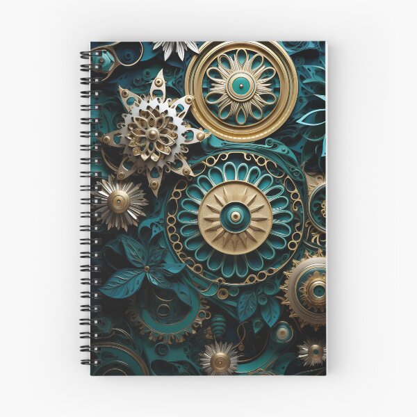Item preview, Floral Steampunk Paperwork Cogwork Art Flowers designed and sold by Basti09.