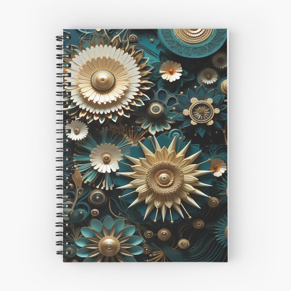 Item preview, Floral Steampunk Paperwork Cogwork Art Flowers designed and sold by Basti09.