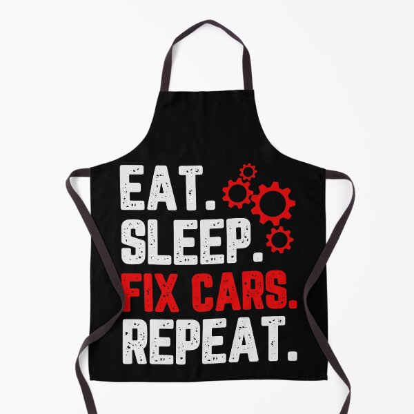 Item preview, Funny Quote Eat Sleep Fix Cars Repeat Vintage Mechanic Gear Reparing Car Matching designed and sold by LittleZea.