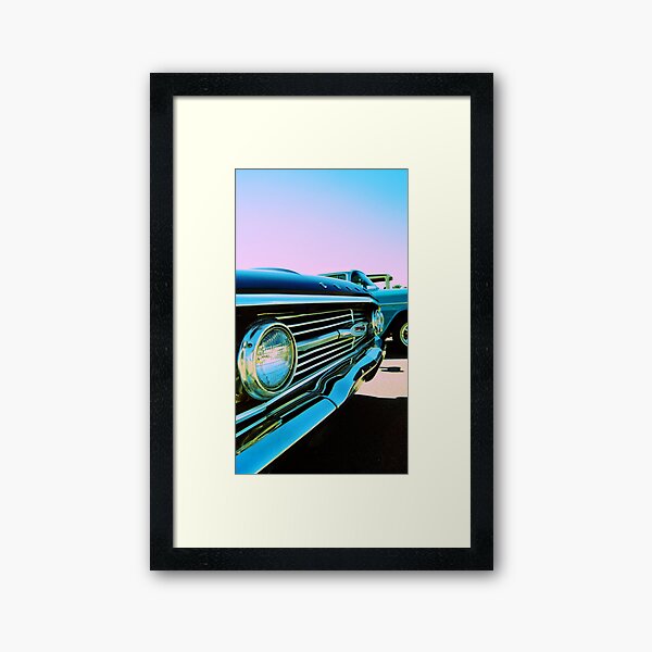 Parked Chrome Framed Art Print