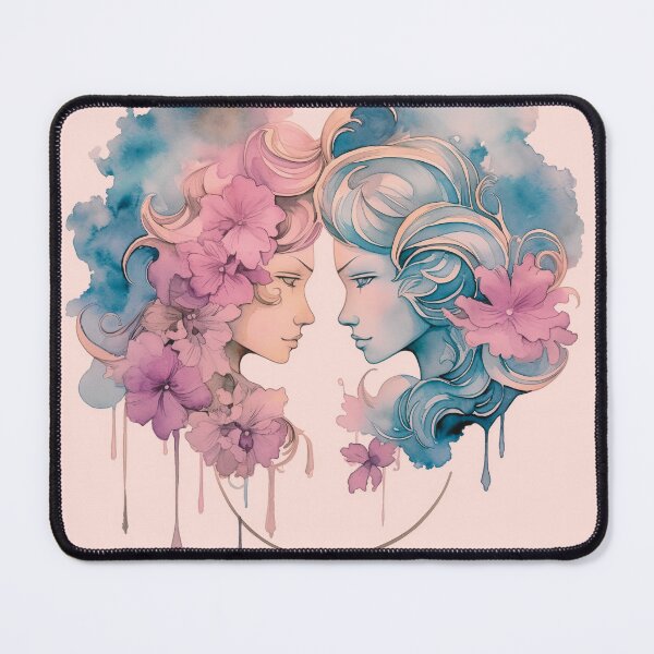 Item preview, Gemini zodiac- Horescope/SunSign Theme on pinnk back ground designed and sold by CosmicNook1.