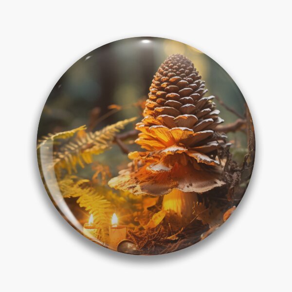 Item preview, Pineforest Pinecone Mushroom House Poison Mushroom Cookie Mushroom Hunting Mushroom Winter designed and sold by OliveAndSnow.