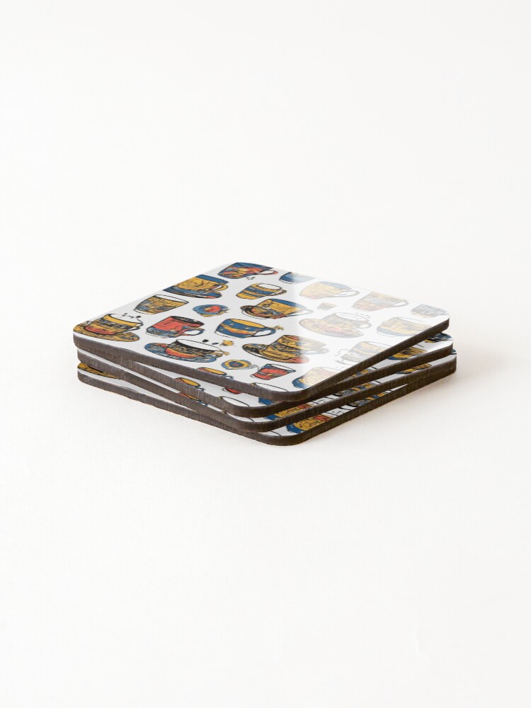 Thumbnail 4 of 5, Coasters (Set of 4), Cup pattern designed and sold by lnfluitive.