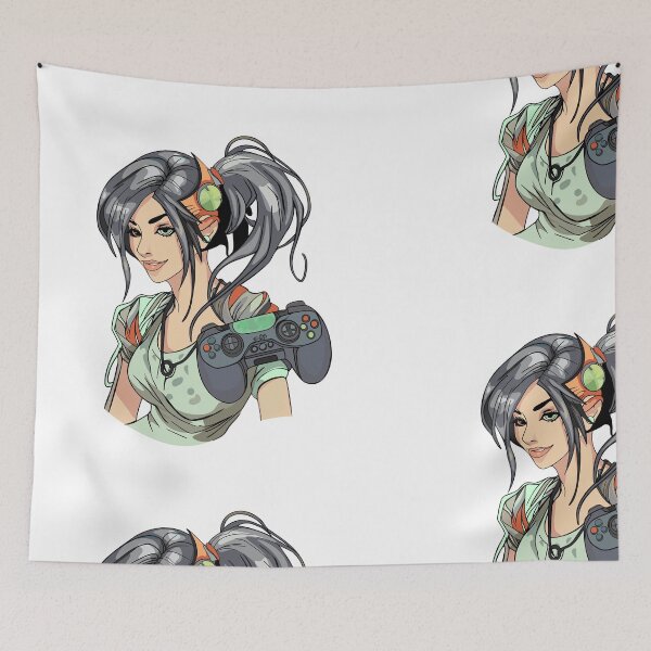 Item preview, Pixel Siren: The Charming Gaming Woman designed and sold by Anastasiia Yurevych.