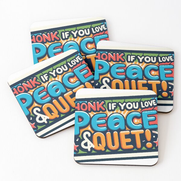 Item preview, "Honk If You Love Peace and Quiet Bumper Sticker Design" designed and sold by TechnoFutur.