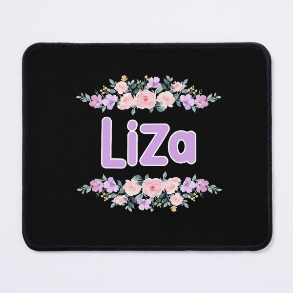 Item preview, Purple Flower Liza Name Label (Black) designed and sold by NormadWorld.