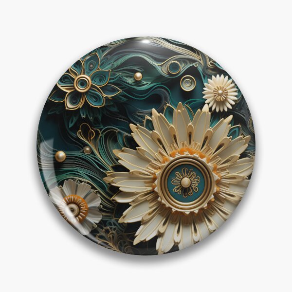 Item preview, Floral Steampunk Paperwork Cogwork Art Flowers designed and sold by Basti09.