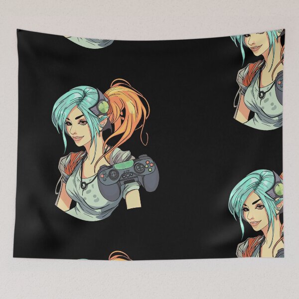 Item preview, "Virtual Vanguard: The Gaming Woman designed and sold by Anastasiia Yurevych.