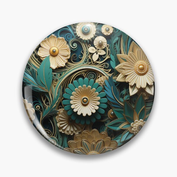 Item preview, Floral Steampunk Paperwork Cogwork Art Flowers designed and sold by Basti09.