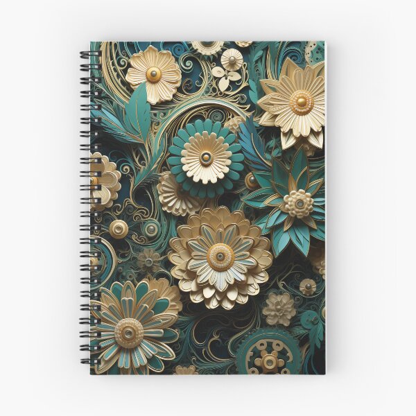 Item preview, Floral Steampunk Paperwork Cogwork Art Flowers designed and sold by Basti09.