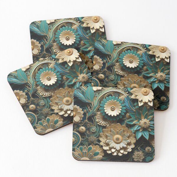Item preview, Floral Steampunk Paperwork Cogwork Art Flowers designed and sold by Basti09.