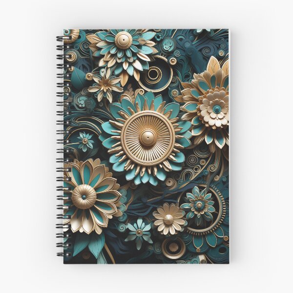 Item preview, Floral Steampunk Paperwork Cogwork Art Flowers designed and sold by Basti09.