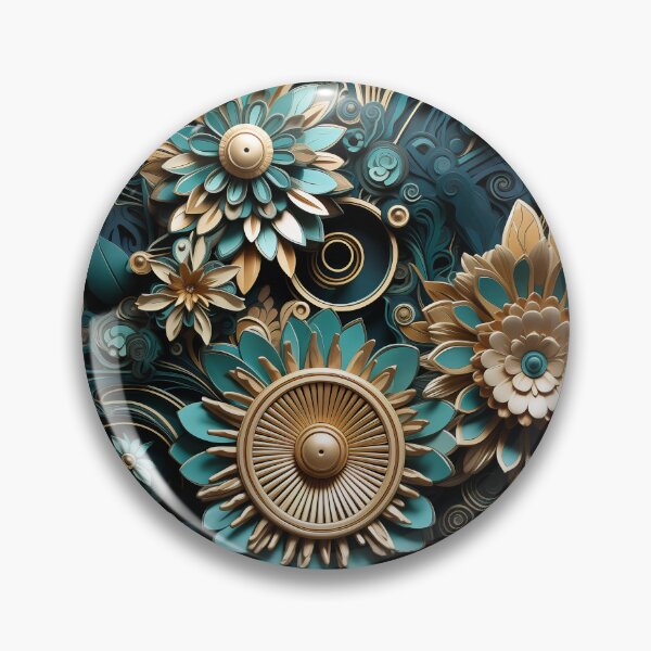 Item preview, Floral Steampunk Paperwork Cogwork Art Flowers designed and sold by Basti09.