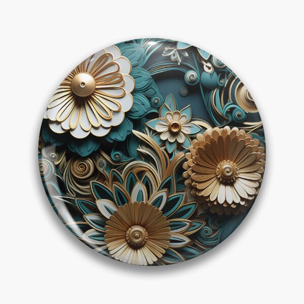 Item preview, Floral Steampunk Paperwork Cogwork Art Flowers designed and sold by Basti09.