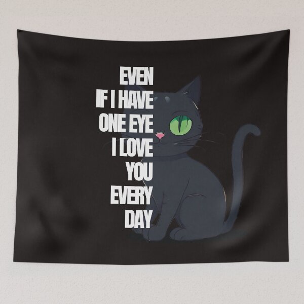 Item preview, My Beloved One-Eyed Kitty designed and sold by bivido.