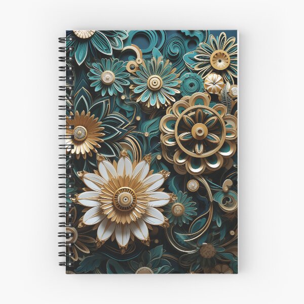 Item preview, Floral Steampunk Paperwork Cogwork Art Flowers designed and sold by Basti09.