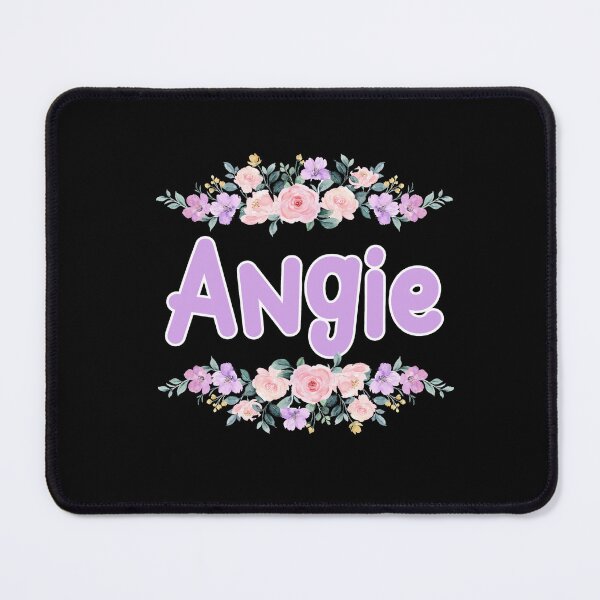 Item preview, Purple Flower Angie Name Label (Black) designed and sold by NormadWorld.