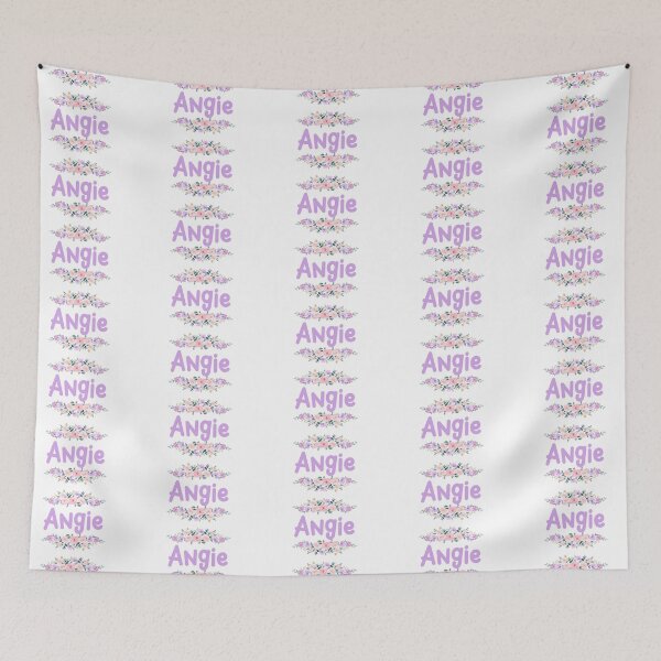 Item preview, Purple Flower Angie Name Label designed and sold by NormadWorld.
