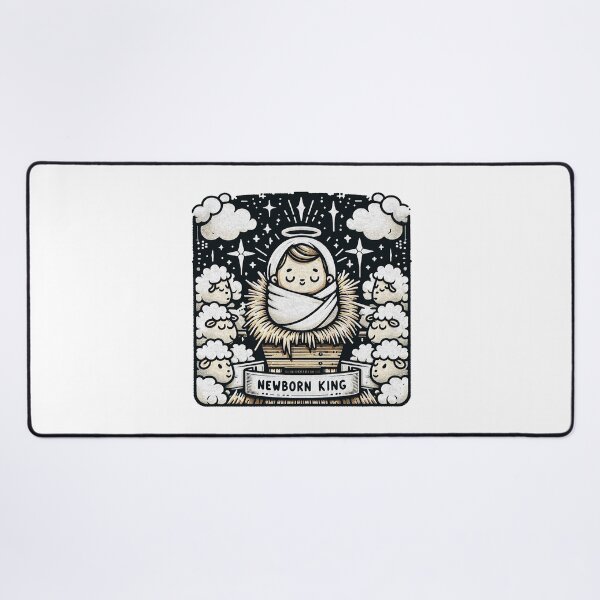 Item preview, Newborn King Jesus Manger Sheep Good News Gospel designed and sold by plushism.