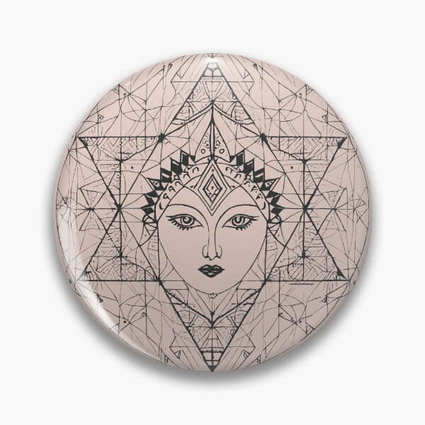 Item preview, Aztec Goddess in Black | Sacred Geometry Portraits designed and sold by monkeybusiness.pt.